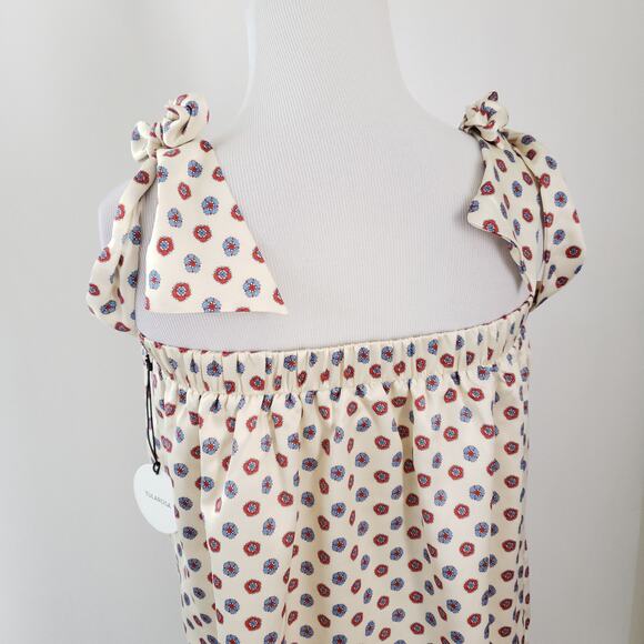 NEW Tularosa Boho Perry Top Revolve Polka Dot Scarf Print Summer Women XS - Picture 5 of 13